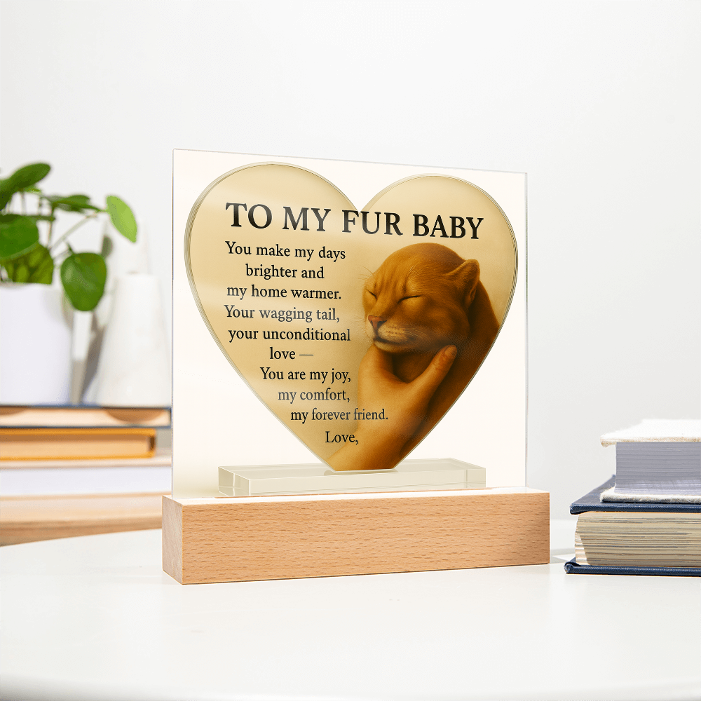 To My Beautiful Fur Baby-Love A First Meow-Acrylic Plaque