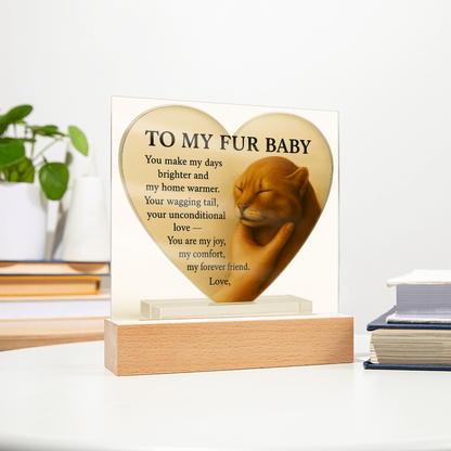 To My Beautiful Fur Baby-Love A First Meow-Acrylic Plaque