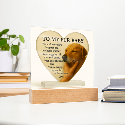 To My Fur Baby – Dog-Only Acrylic Plaque