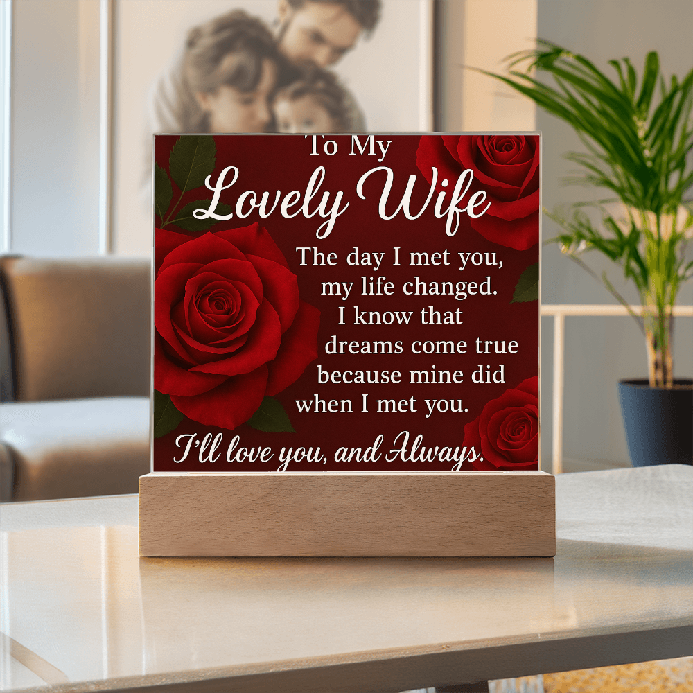 Wife Edition- Love Story in Every Line-Acrylic Plaque