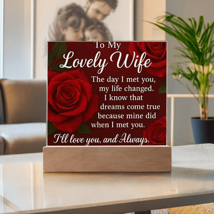 Wife Edition- Love Story in Every Line-Acrylic Plaque