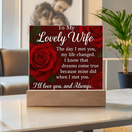 Wife Edition- Love Story in Every Line-Acrylic Plaque