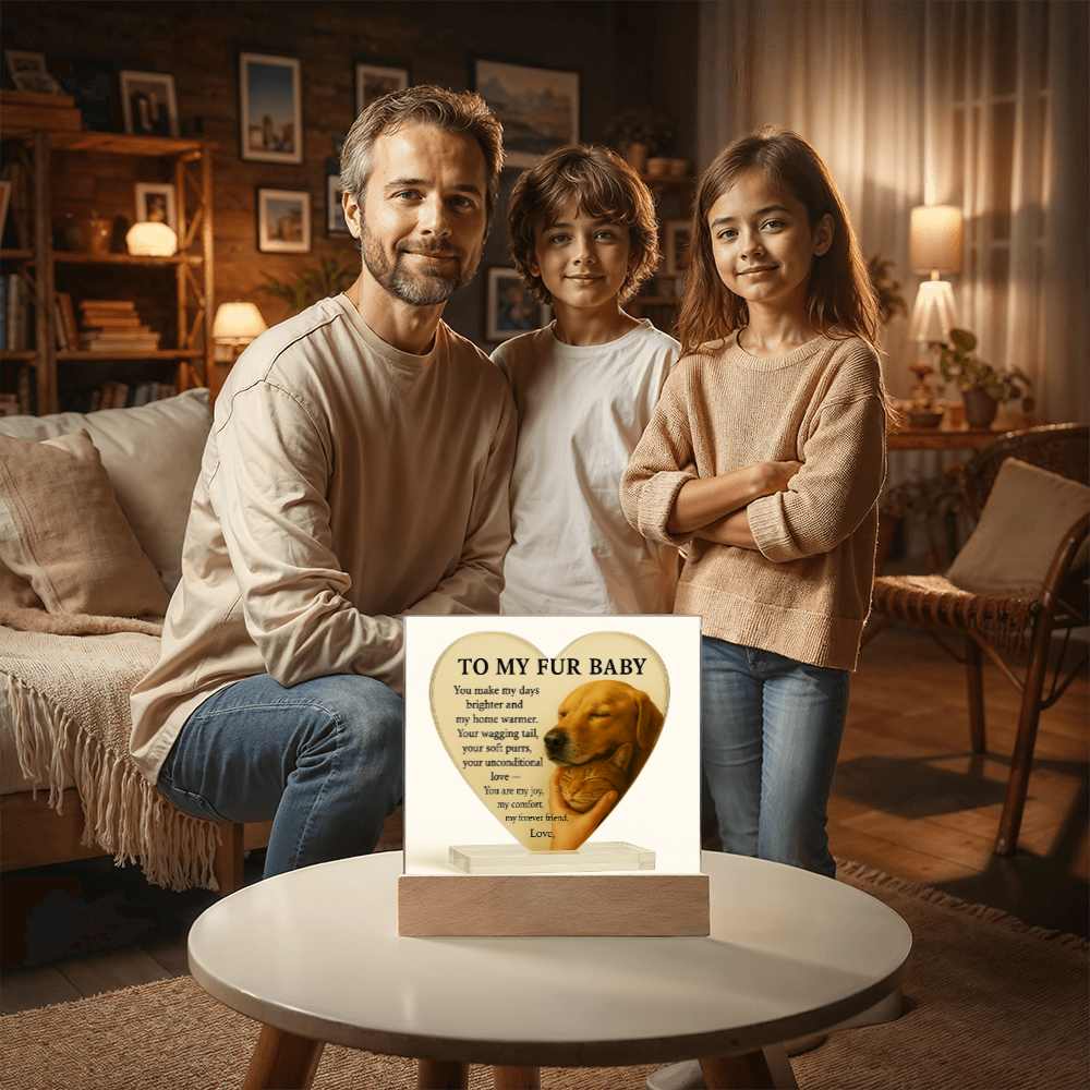 To My Fur Baby -Pet Lover's Gift!  Cat & Dog-Acrylic Plaque