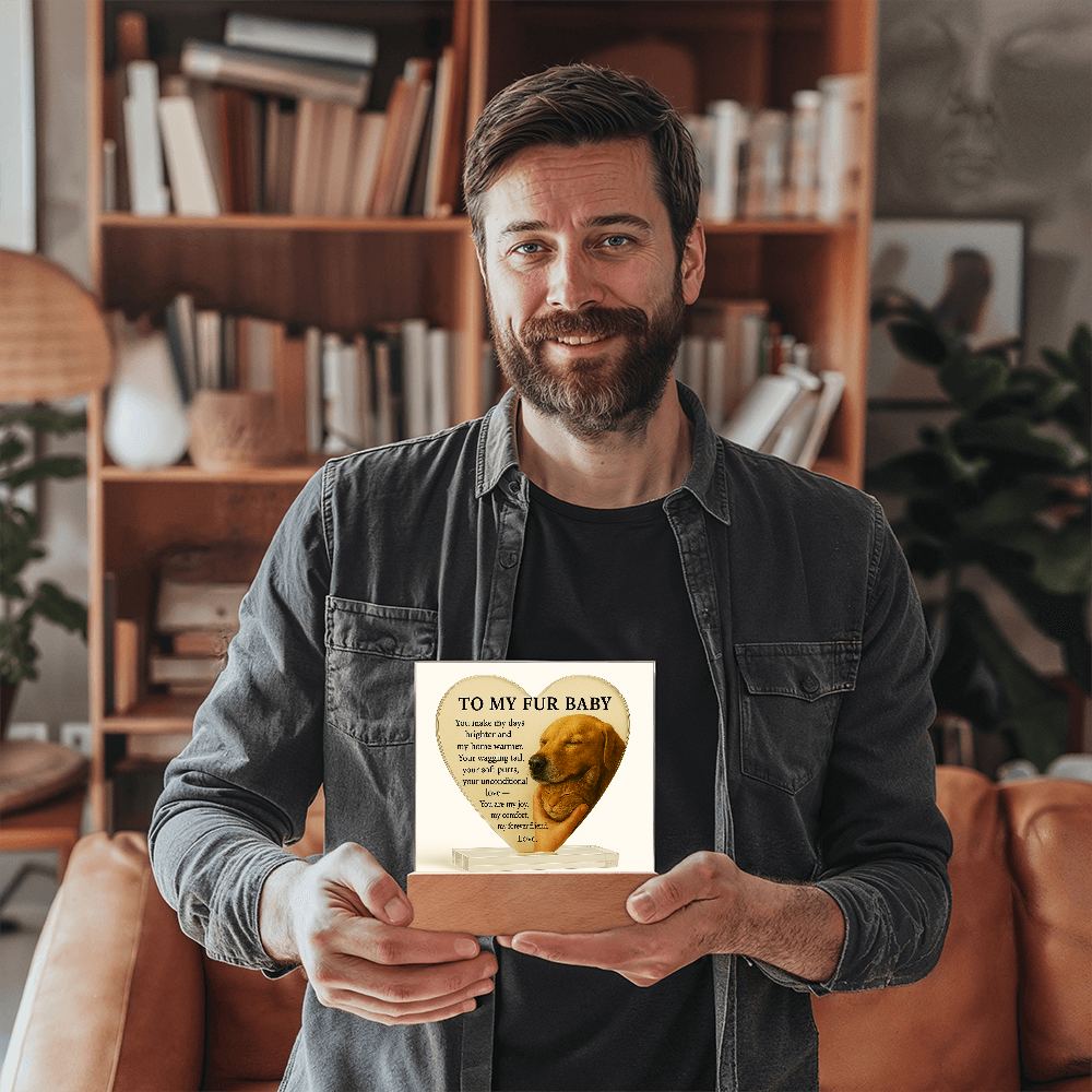 To My Fur Baby -Pet Lover's Gift!  Cat & Dog-Acrylic Plaque