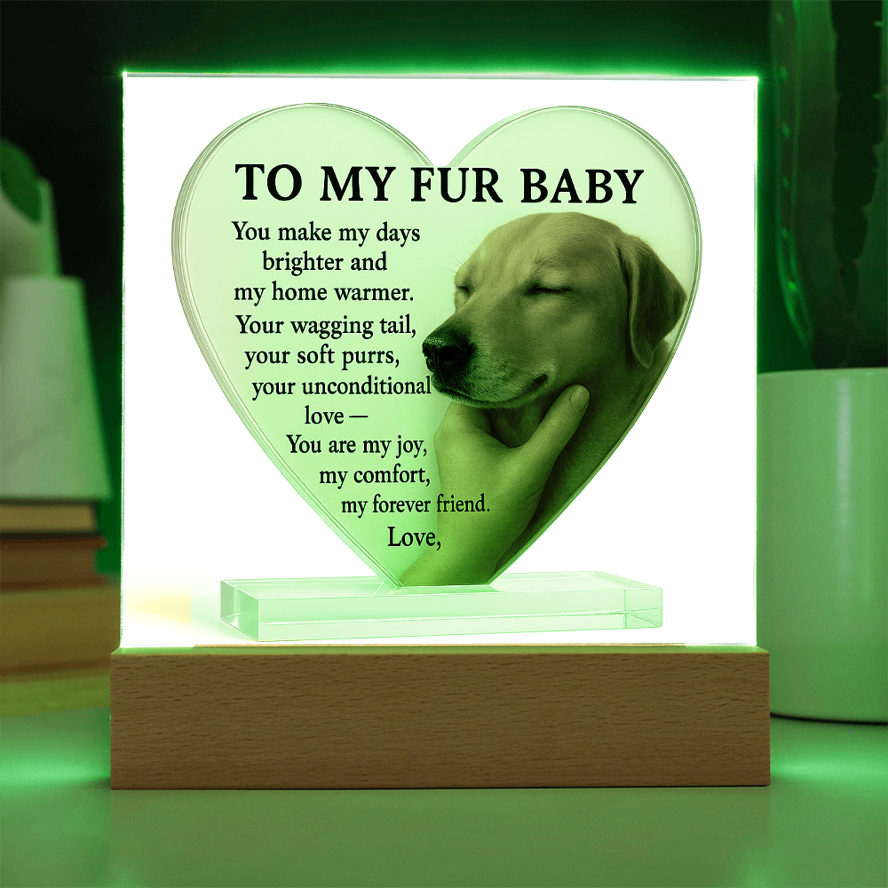To My Fur Baby – Dog-Only Acrylic Plaque