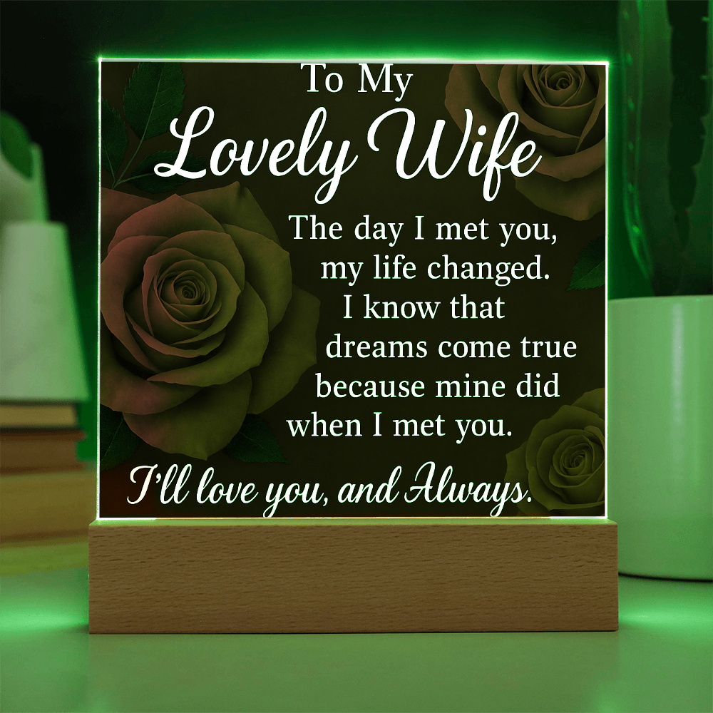 Wife Edition- Love Story in Every Line-Acrylic Plaque
