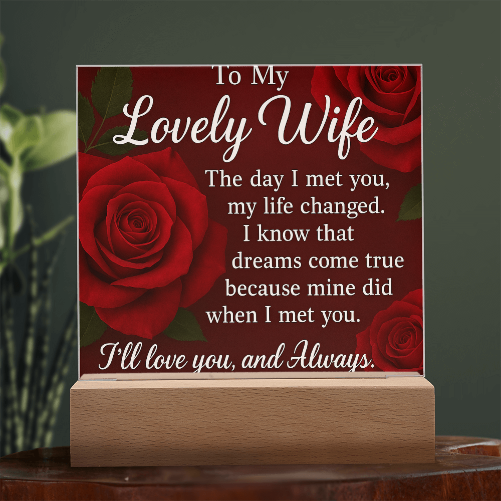 Wife Edition- Love Story in Every Line-Acrylic Plaque