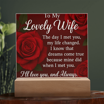 Wife Edition- Love Story in Every Line-Acrylic Plaque