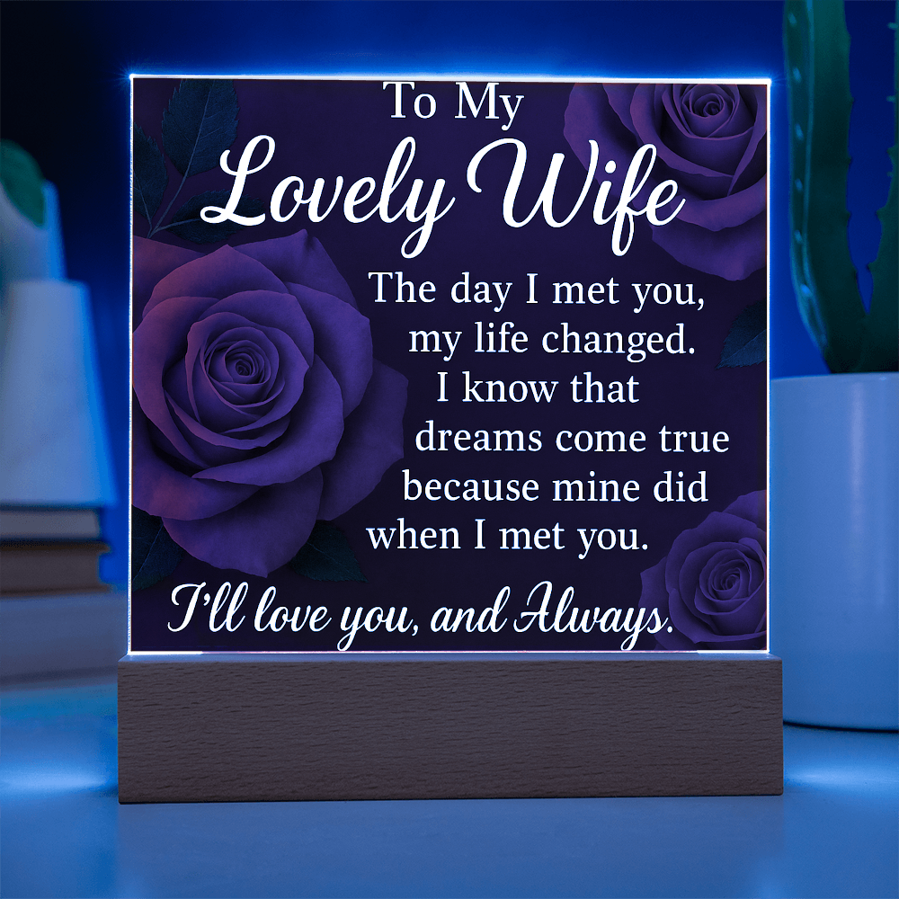 Wife Edition- Love Story in Every Line-Acrylic Plaque