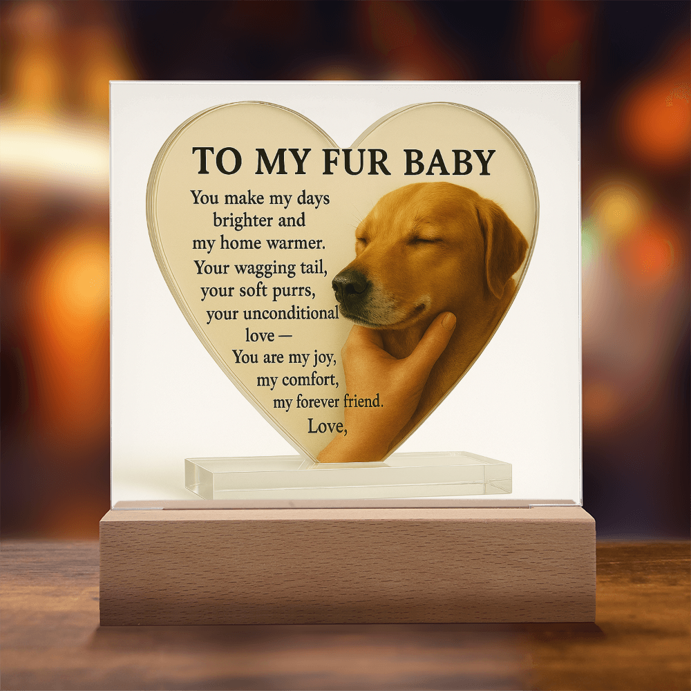 To My Fur Baby – Dog-Only Acrylic Plaque