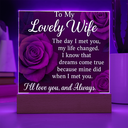 Wife Edition- Love Story in Every Line-Acrylic Plaque