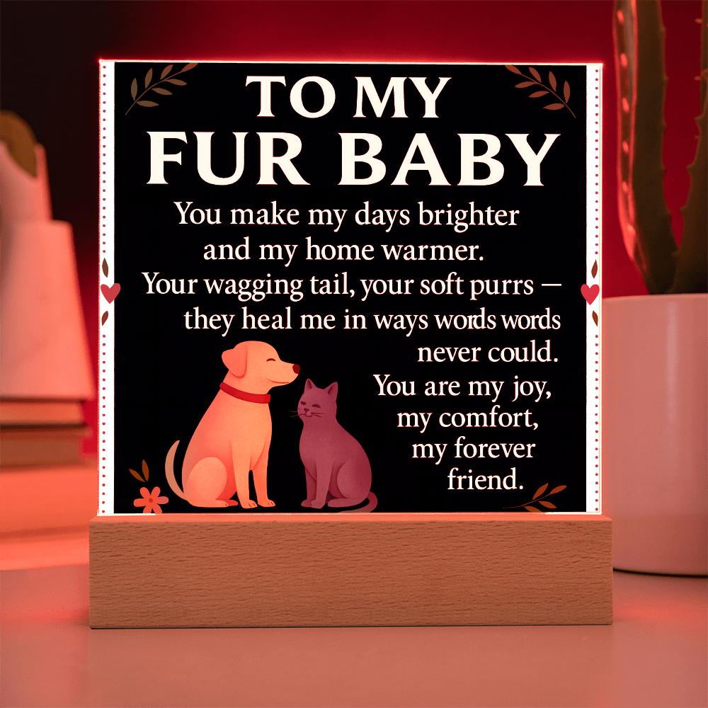 To My Fur Babys-Love You-Acrylic Plaque