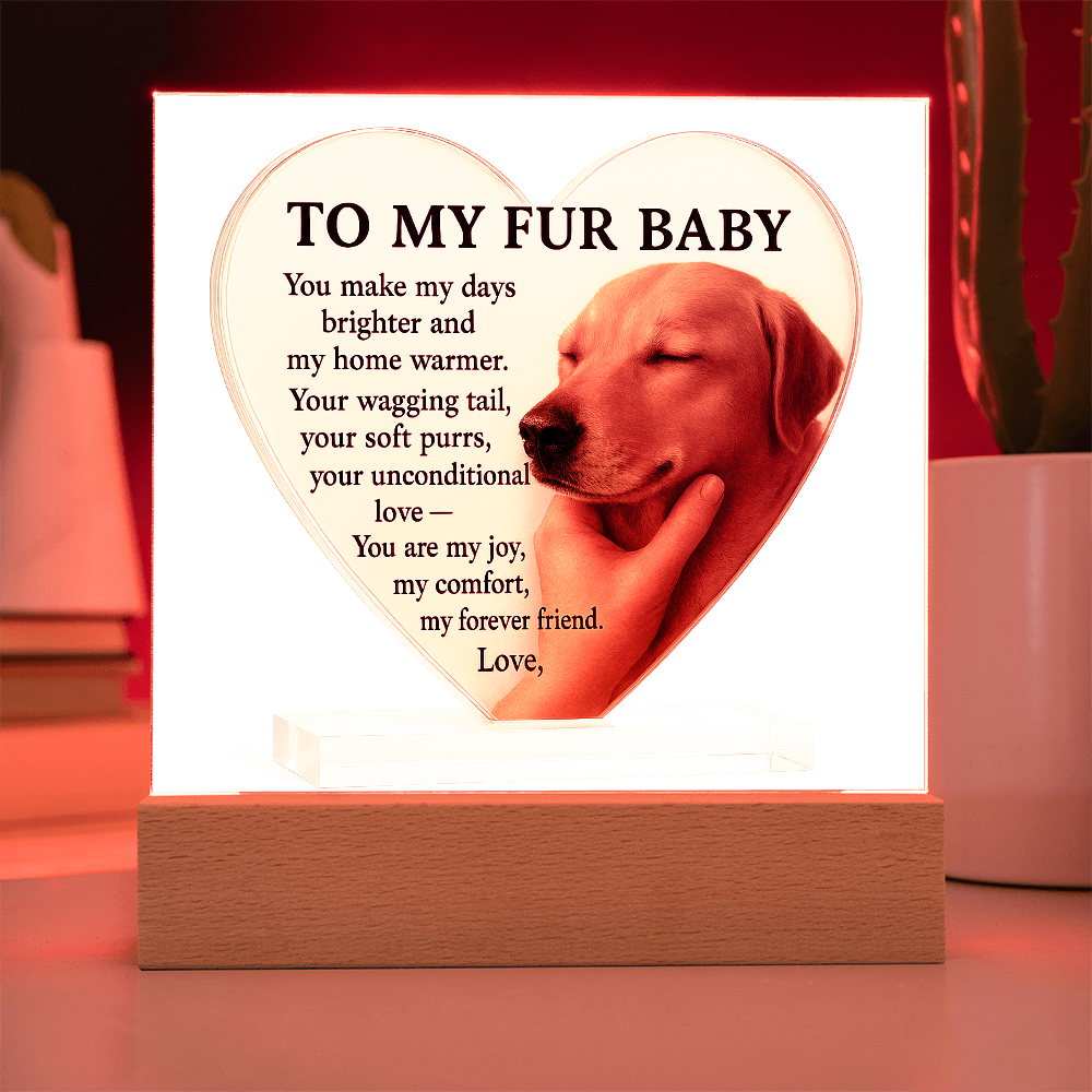 To My Fur Baby – Dog-Only Acrylic Plaque