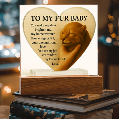 To My Beautiful Fur Baby-Love A First Meow-Acrylic Plaque