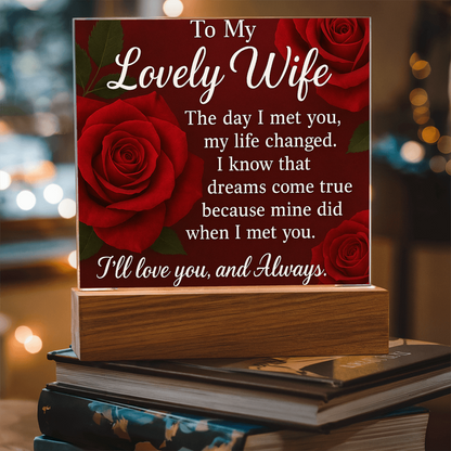Wife Edition- Love Story in Every Line-Acrylic Plaque