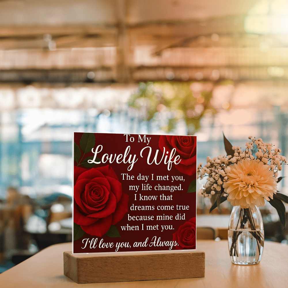 Wife Edition- Love Story in Every Line-Acrylic Plaque