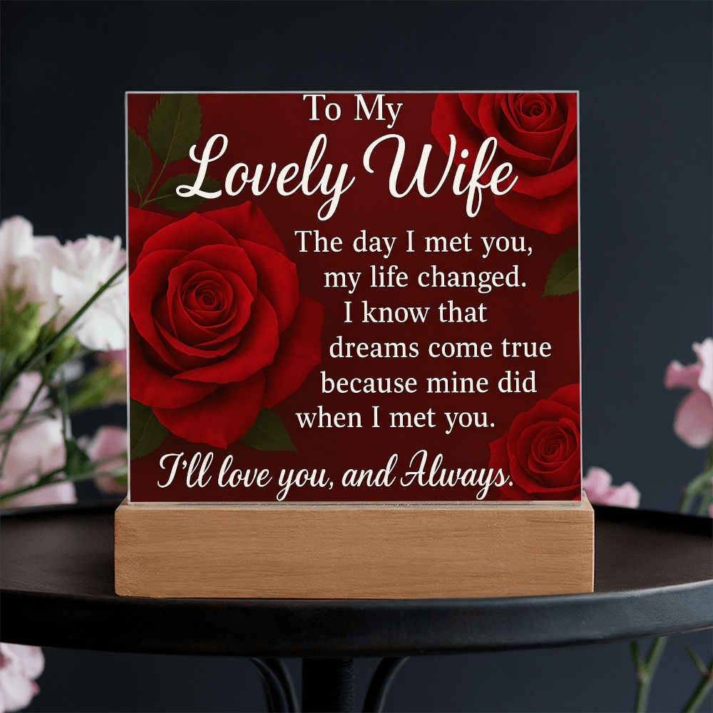 Wife Edition- Love Story in Every Line-Acrylic Plaque