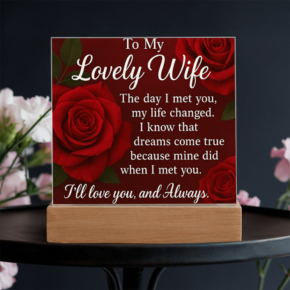 Wife Edition- Love Story in Every Line-Acrylic Plaque