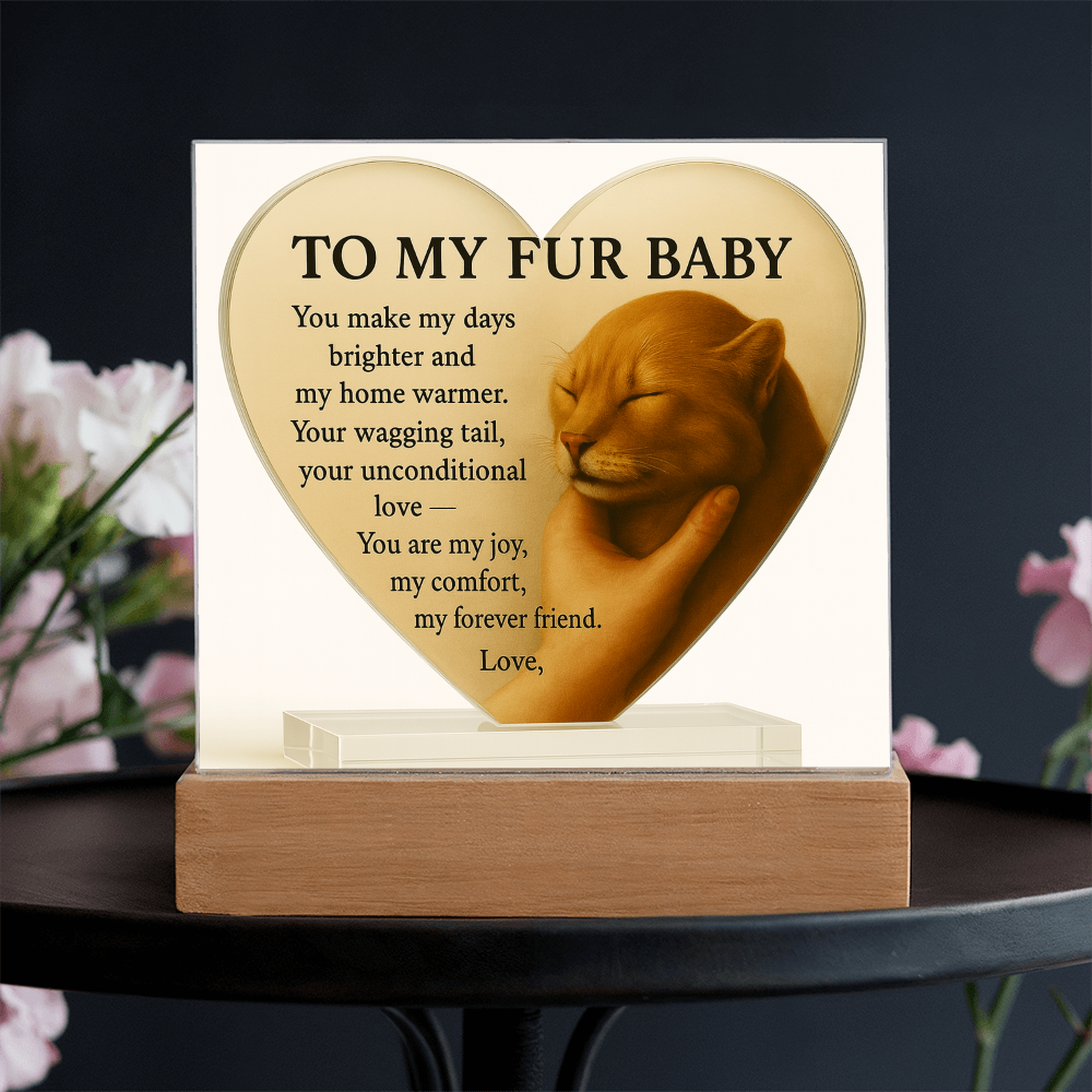 To My Beautiful Fur Baby-Love A First Meow-Acrylic Plaque