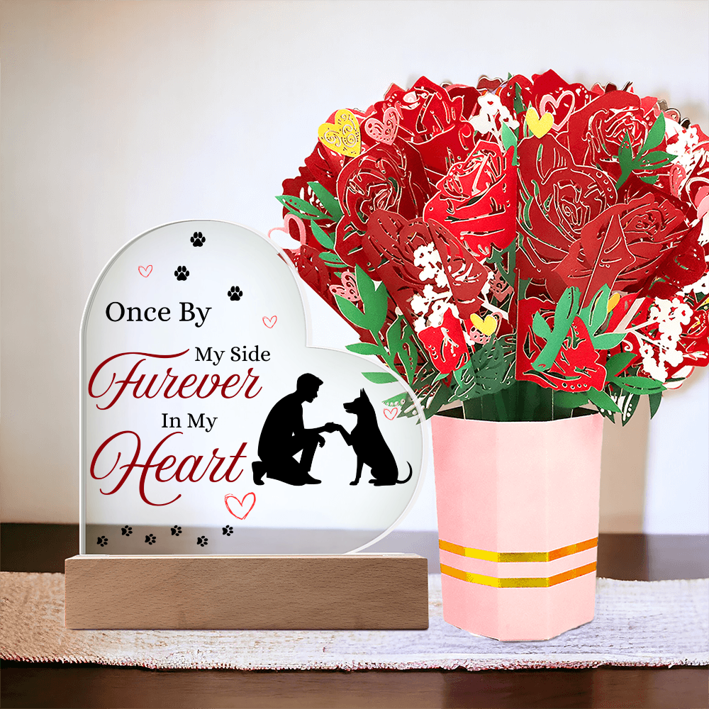 To My Dog - "Furever In My Heart" - Acrylic Heart Plaque