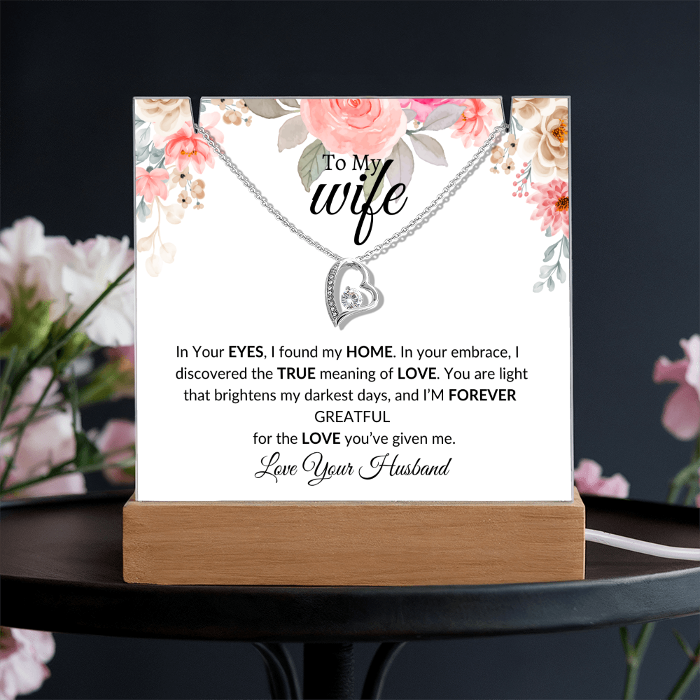  Keepsake Acrylic Bundle with Forever Love Necklace-gift for wife women