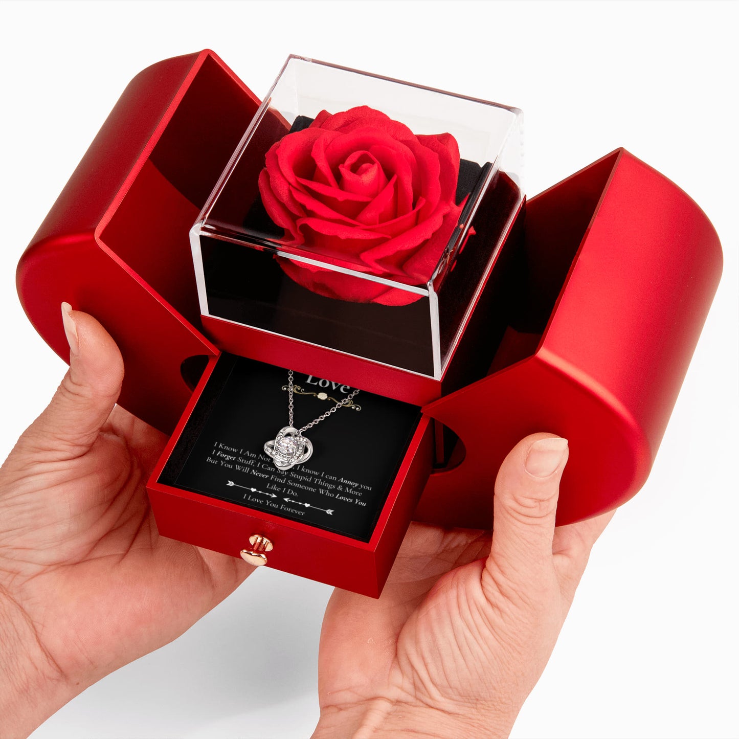 To My Love - I am Not Perfect-  Rose Jewelry Box