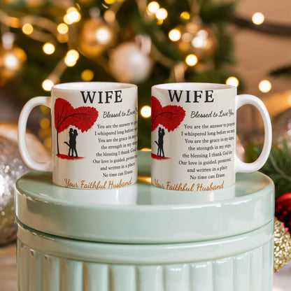 To My Wife – Faithful Partner Coffee Mug | Sentimental Anniversary Gift from Husband