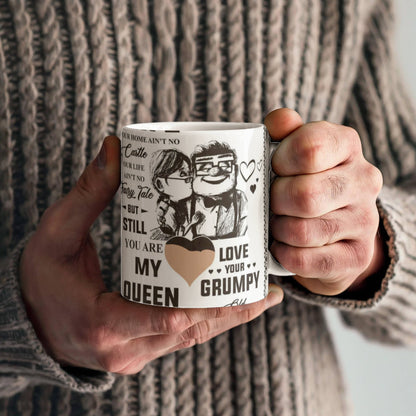 TO My Wife- My Queen My Grumpy Old Man-Coffee Mug