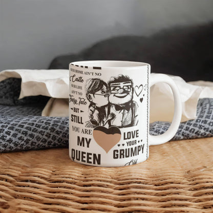 TO My Wife- My Queen My Grumpy Old Man-Coffee Mug