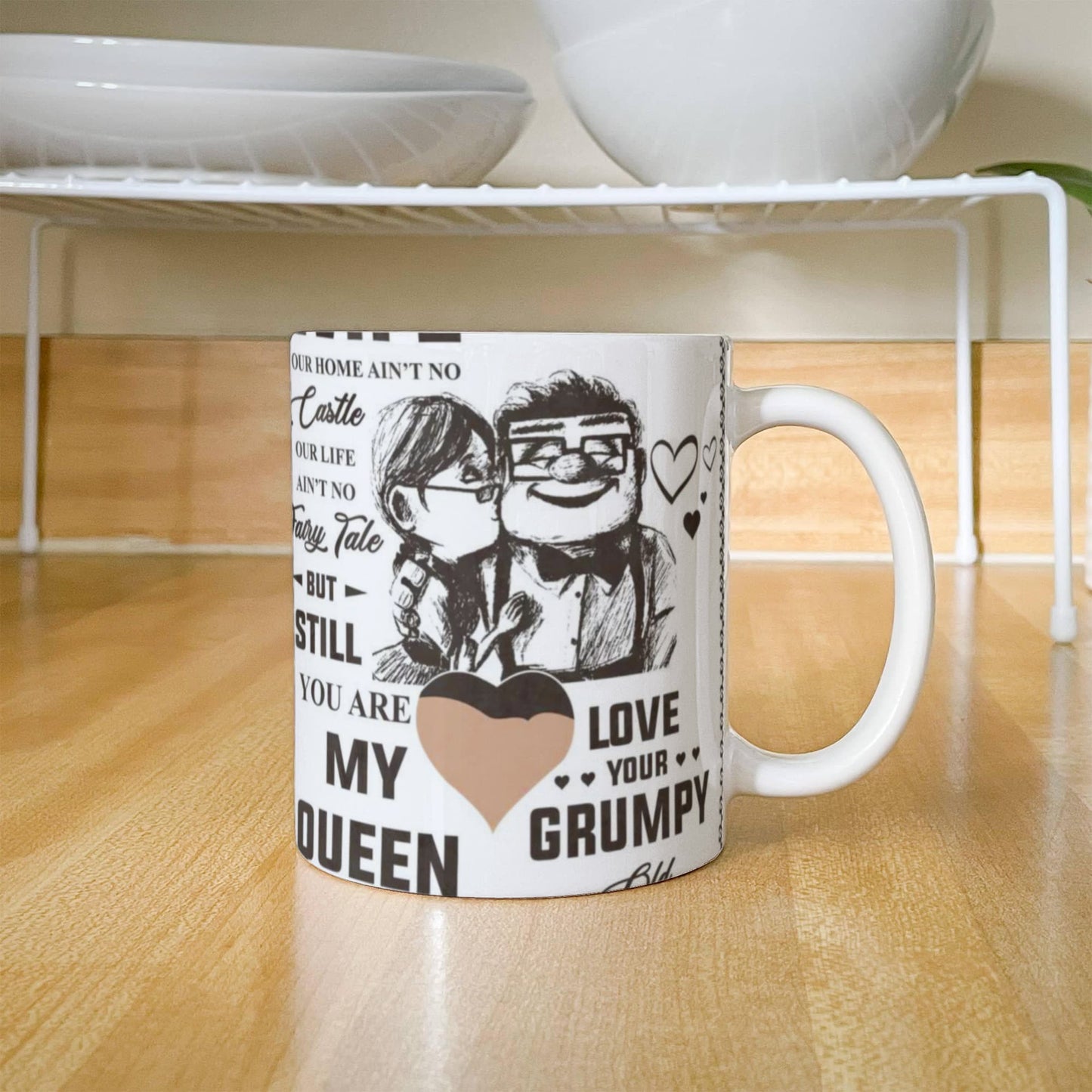 TO My Wife- My Queen My Grumpy Old Man-Coffee Mug