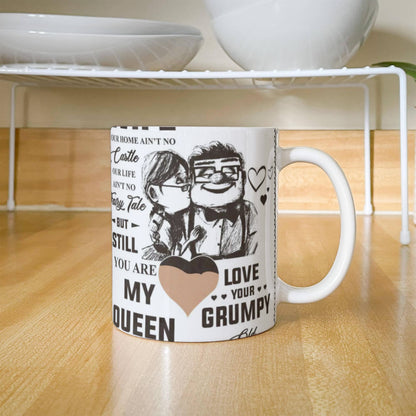 TO My Wife- My Queen My Grumpy Old Man-Coffee Mug