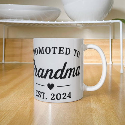 Promoted to Grandma-Ceramic Coffee Mug-Congratulation Gift
