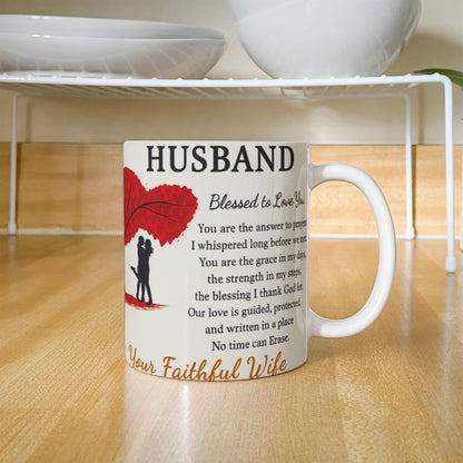To My Husband – Faithful Partner Coffee Mug | Sentimental Anniversary Gift from Wife