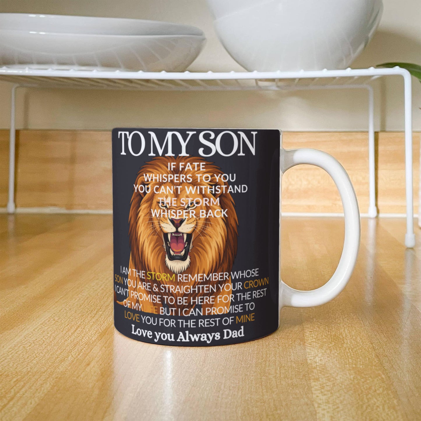 To My Son- If Fate Whisper I am The Storm-high‑end Coffee Mug- gift