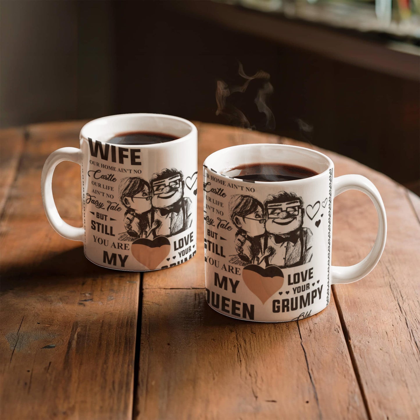 TO My Wife- My Queen My Grumpy Old Man-Coffee Mug