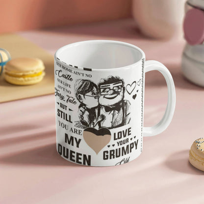 TO My Wife- My Queen My Grumpy Old Man-Coffee Mug