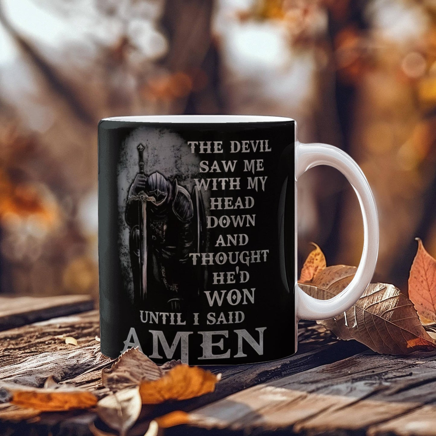 To The Man-Knight Who Stands Guard for His Family- Ceramic crafted Coffee Mug