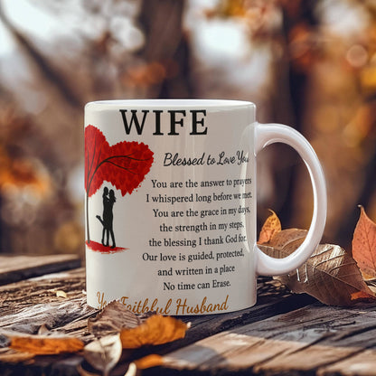 To My Wife – Faithful Partner Coffee Mug | Sentimental Anniversary Gift from Husband