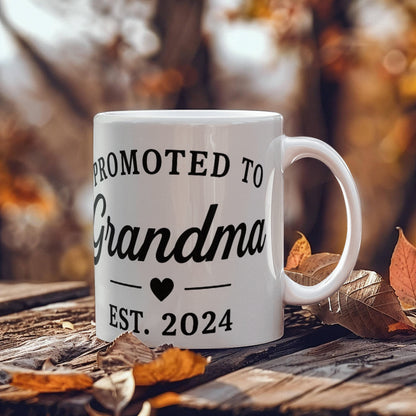 Promoted to Grandma-Ceramic Coffee Mug-Congratulation Gift