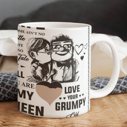 TO My Wife- My Queen My Grumpy Old Man-Coffee Mug