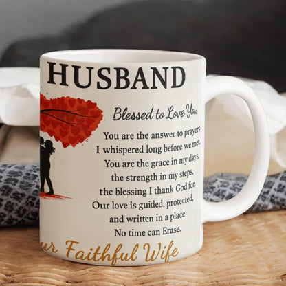 To My Husband – Faithful Partner Coffee Mug | Sentimental Anniversary Gift from Wife
