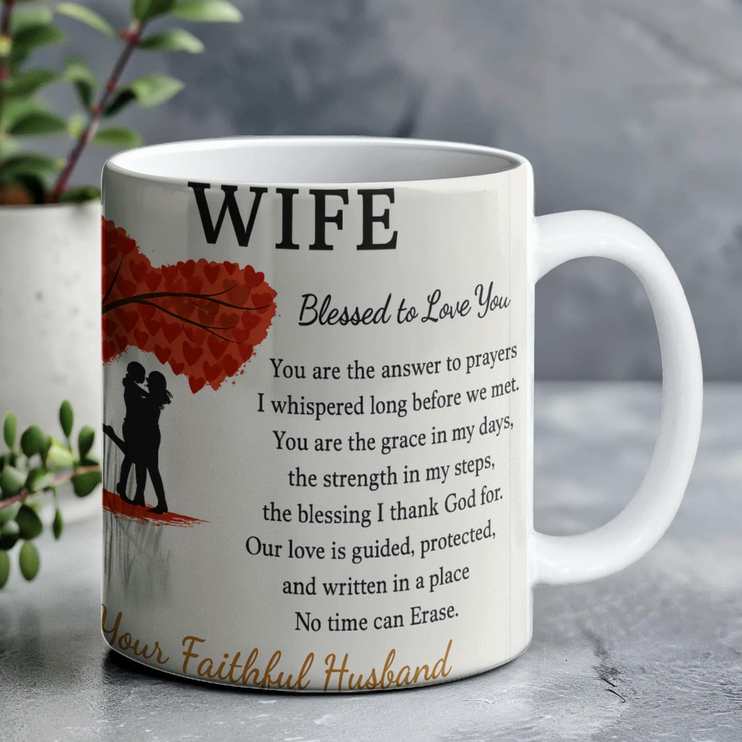 To My Wife – Faithful Partner Coffee Mug | Sentimental Anniversary Gift from Husband