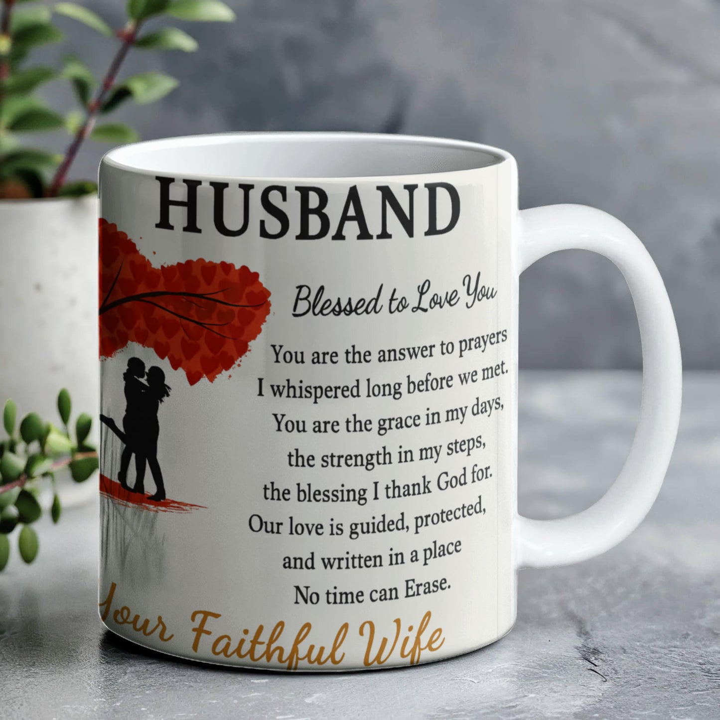 To My Husband – Faithful Partner Coffee Mug | Sentimental Anniversary Gift from Wife