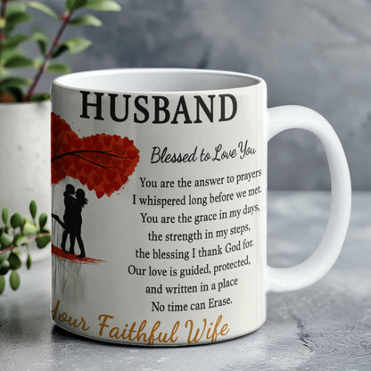 To My Husband – Faithful Partner Coffee Mug | Sentimental Anniversary Gift from Wife