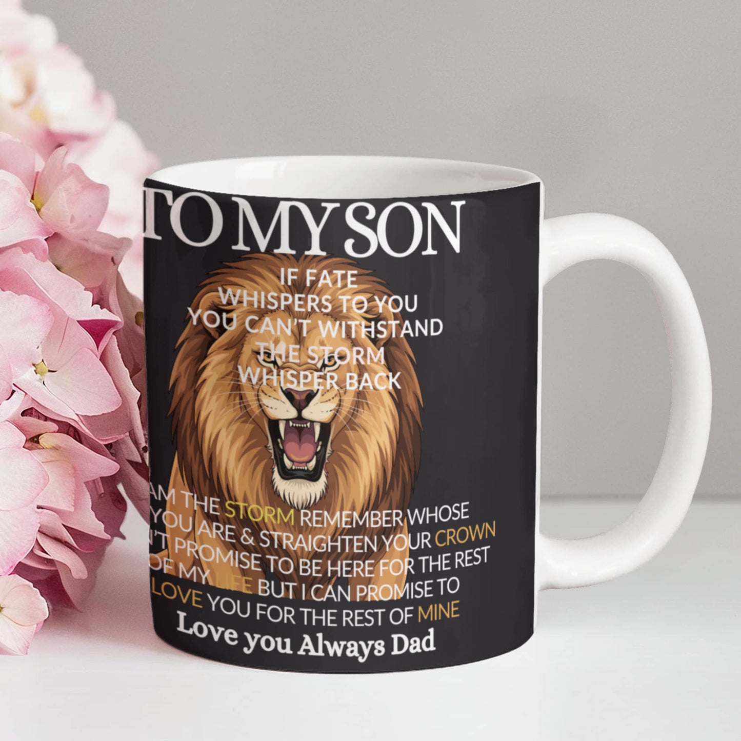 To My Son- If Fate Whisper I am The Storm-high‑end Coffee Mug- gift