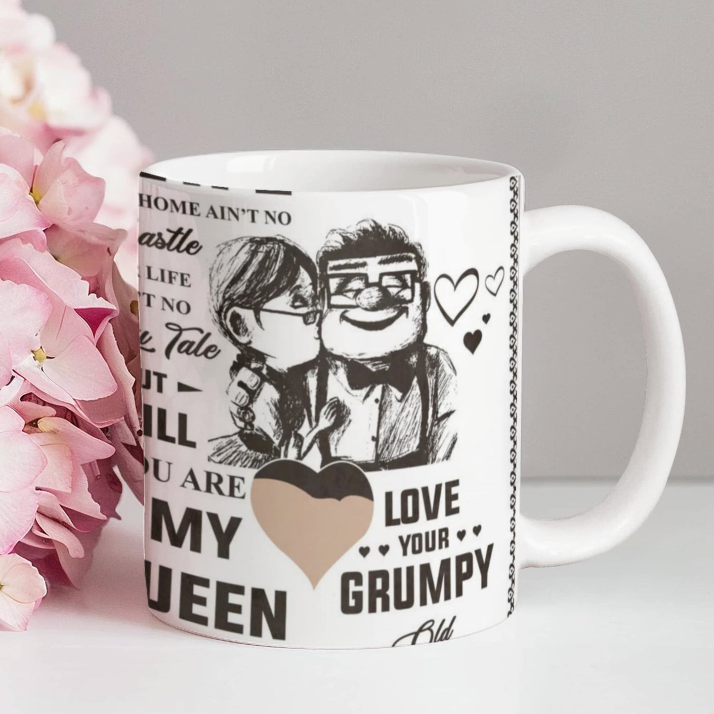 TO My Wife- My Queen My Grumpy Old Man-Coffee Mug