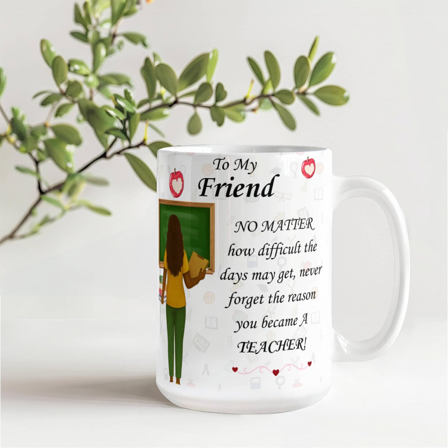 To My Friend- "Never Forget Why You Are A Teacher" - Mug