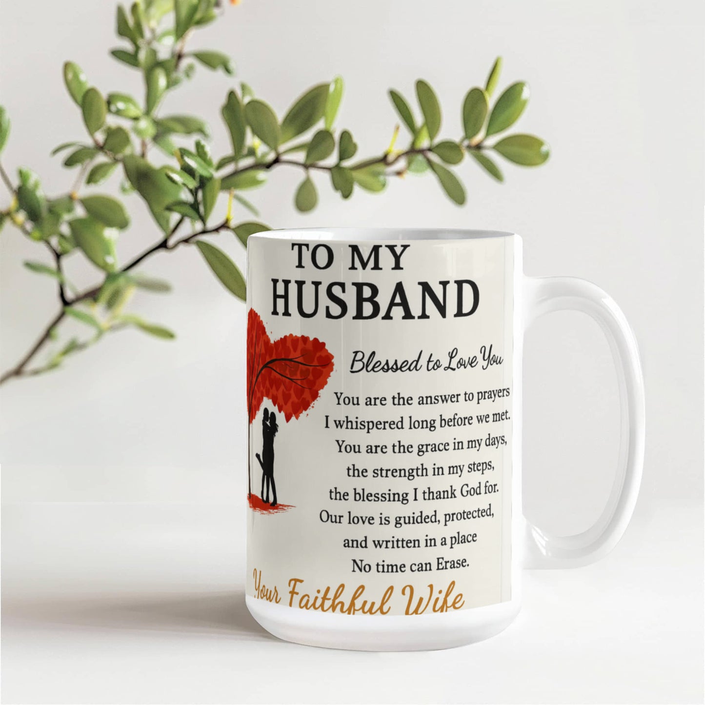To My Husband – Faithful Partner Coffee Mug | Sentimental Anniversary Gift from Wife