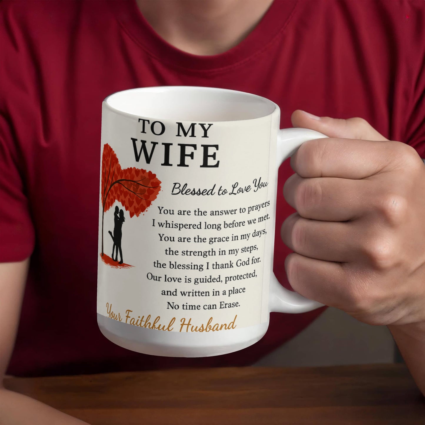 To My Wife – Faithful Partner Coffee Mug | Sentimental Anniversary Gift from Husband