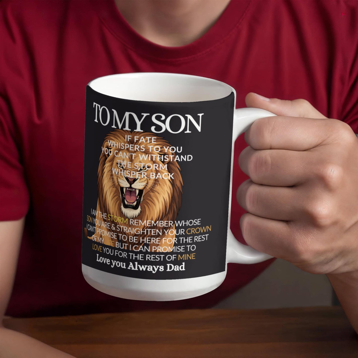 To My Son- If Fate Whisper I am The Storm-high‑end Coffee Mug- gift